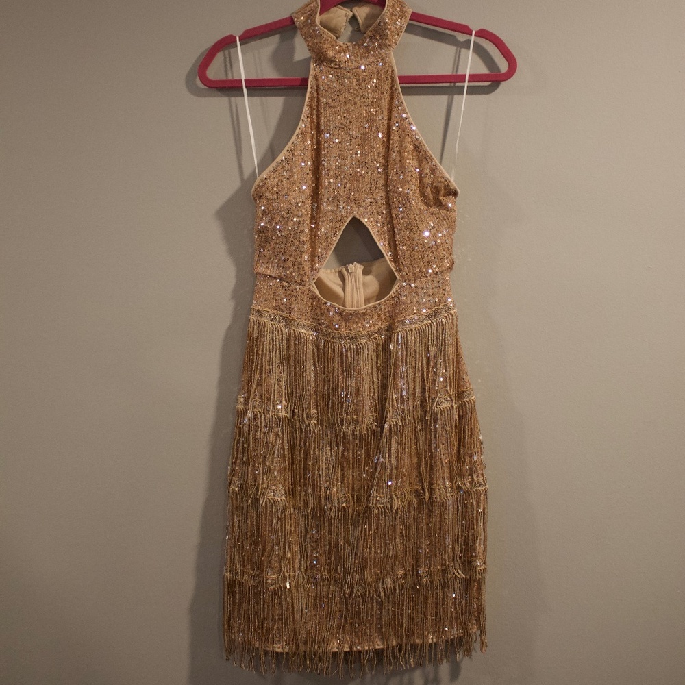 Sequin Flapper Dress - halter top